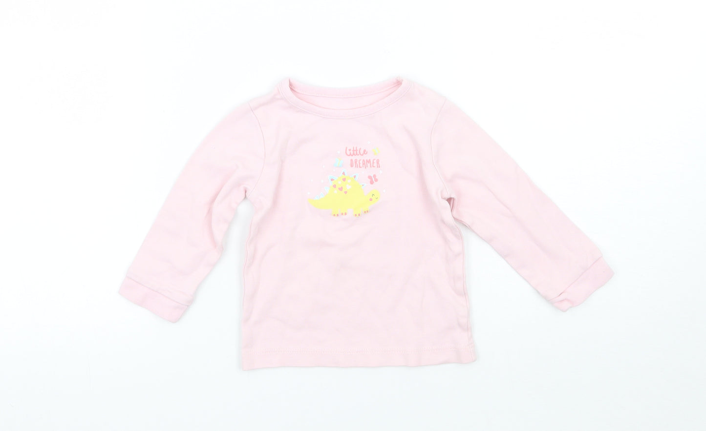 George Girls Pink   Basic T-Shirt Size 12-18 Months
