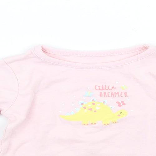 George Girls Pink   Basic T-Shirt Size 12-18 Months