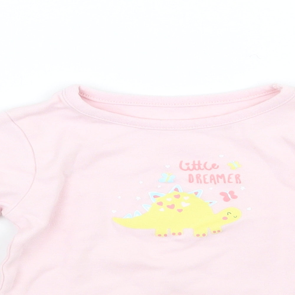George Girls Pink   Basic T-Shirt Size 12-18 Months
