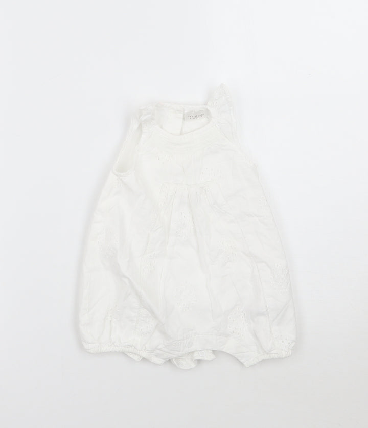 NEXT Girls White Babygrow One-Piece Size 0-3 Months