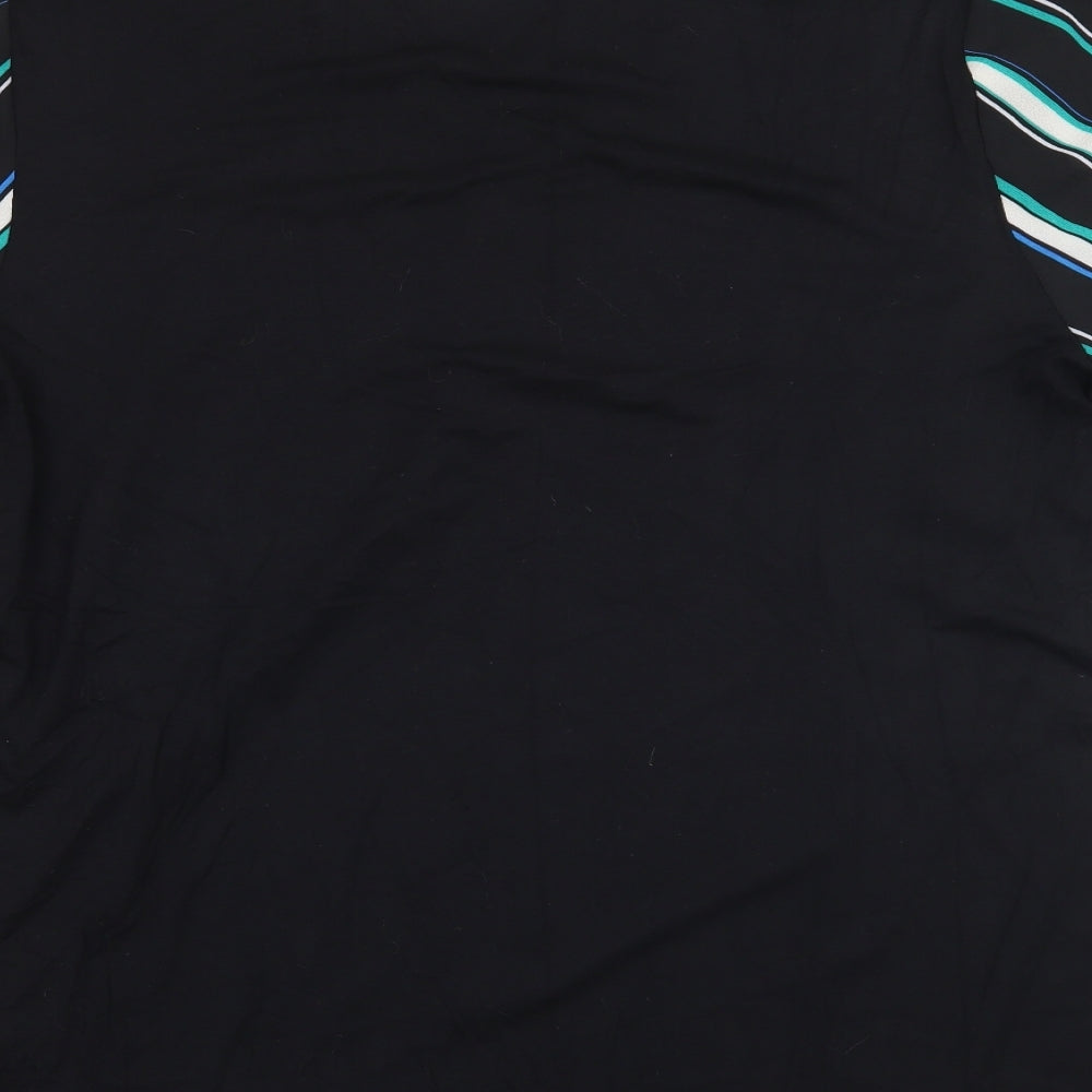 Papaya Womens Black Striped  Basic Blouse Size 18