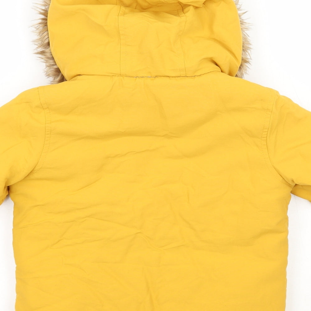 TU Boys Yellow   Jacket Coat Size 3-4 Years