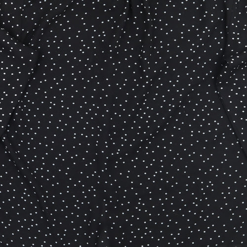 George Womens Black Polka Dot  Basic Button-Up Size 12
