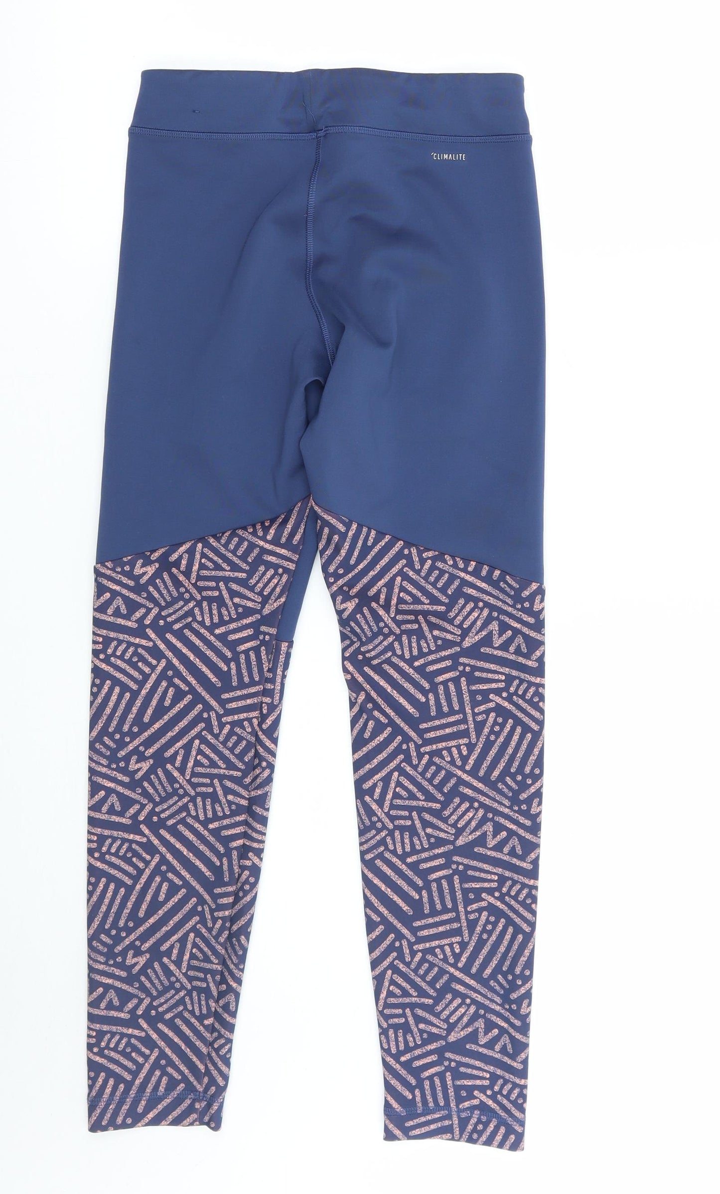 adidas Girls Purple Geometric  Jegging Trousers Size 12 Years - leggings