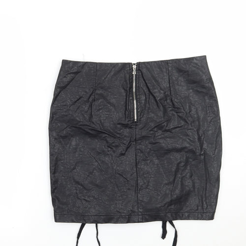 Vinceotto Womens Black   A-Line Skirt Size L