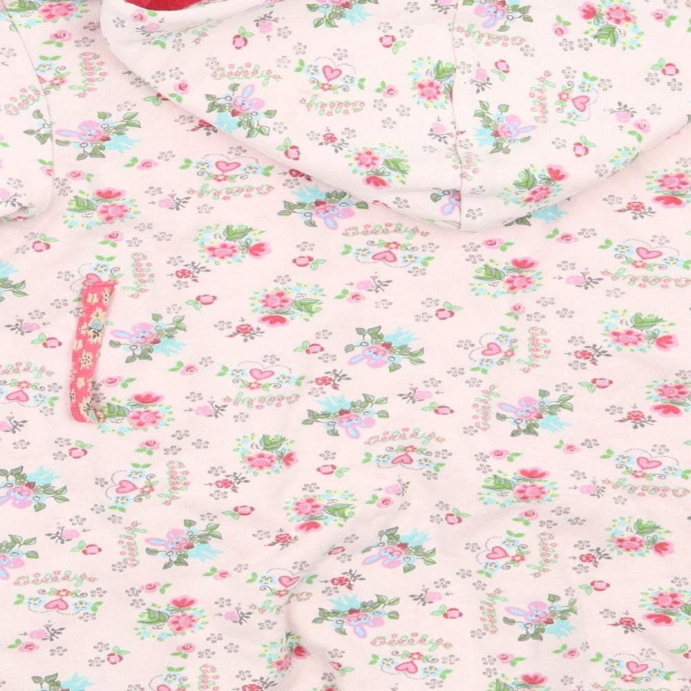 Oilily Girls Pink Floral  Cardigan Jumper Size 3-4 Years