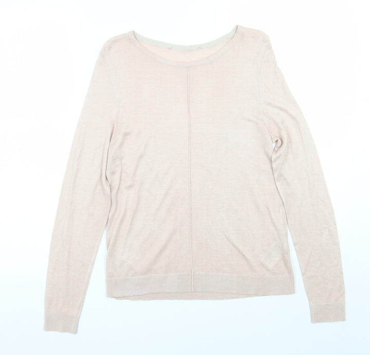 Oasis Womens Pink Basic T-Shirt Size S