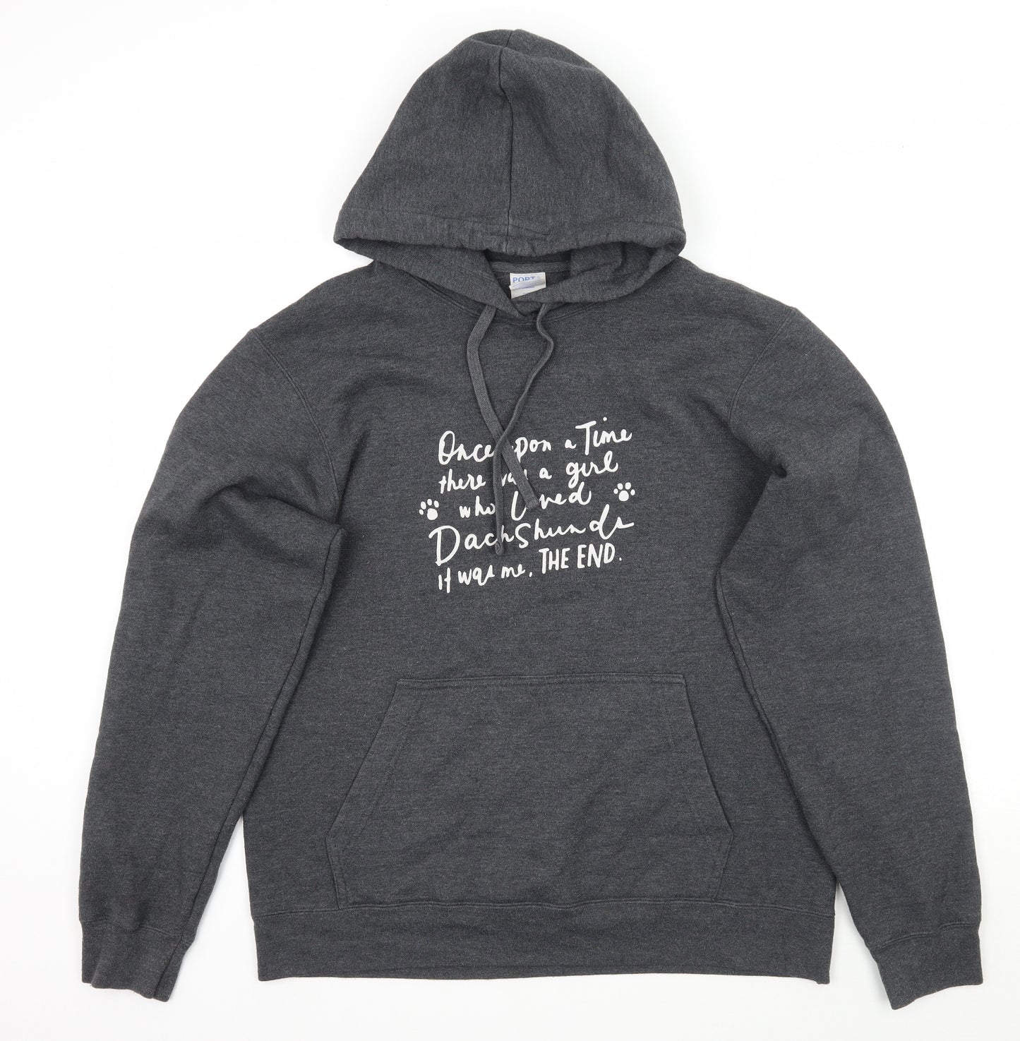 Port & Company Womens Grey   Pullover Hoodie Size M