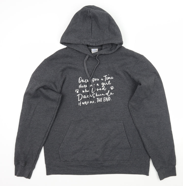 Port & Company Womens Grey   Pullover Hoodie Size M
