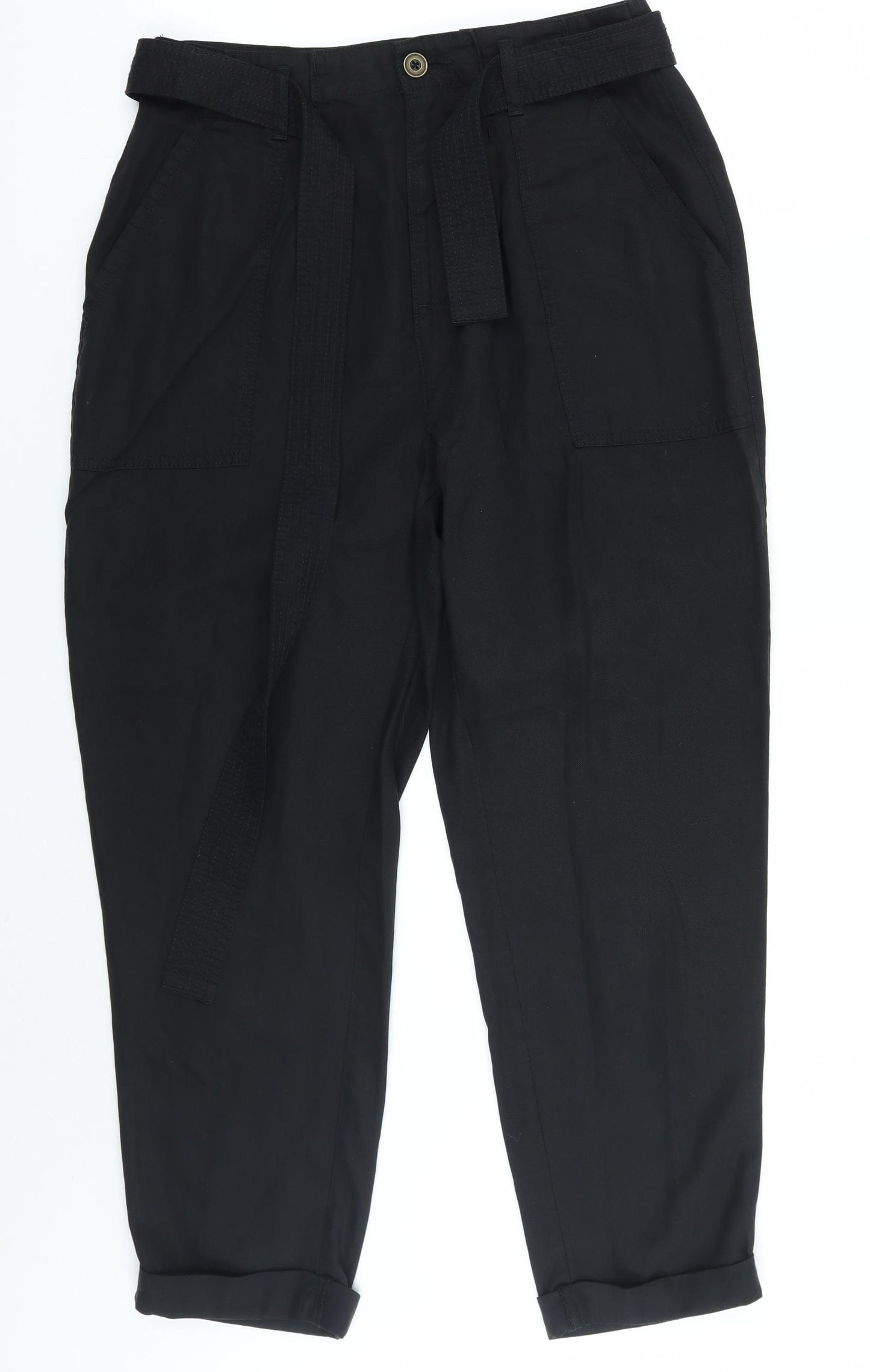 F&F Womens Black   Trousers  Size 12 L26 in
