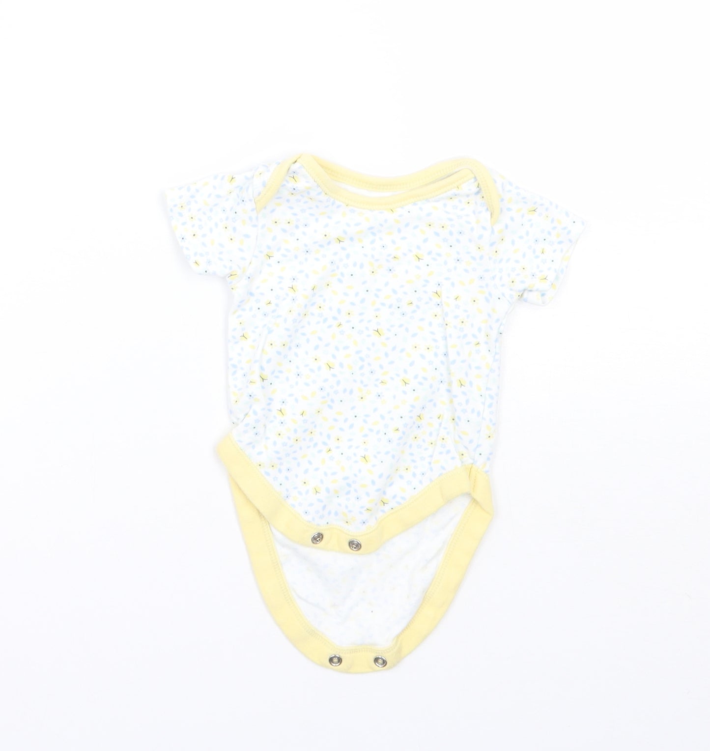 George Girls White Floral  Babygrow One-Piece Size 0-3 Months
