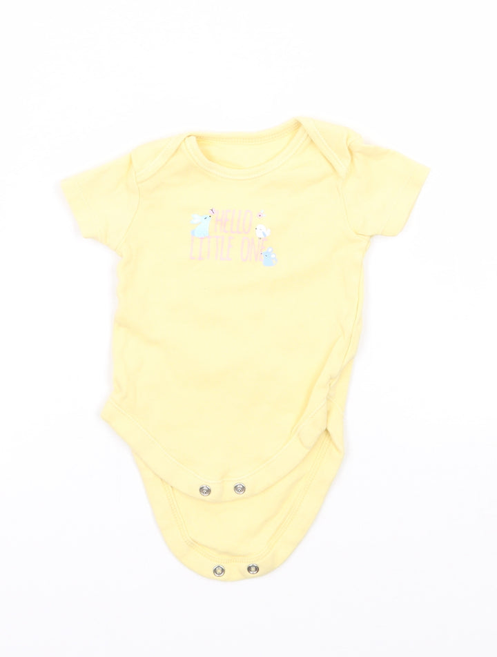 George Girls Yellow Babygrow One-Piece Size 0-3 Months