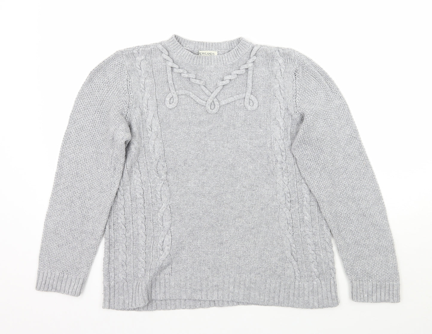 Rowlands Womens Grey   Pullover Jumper Size L