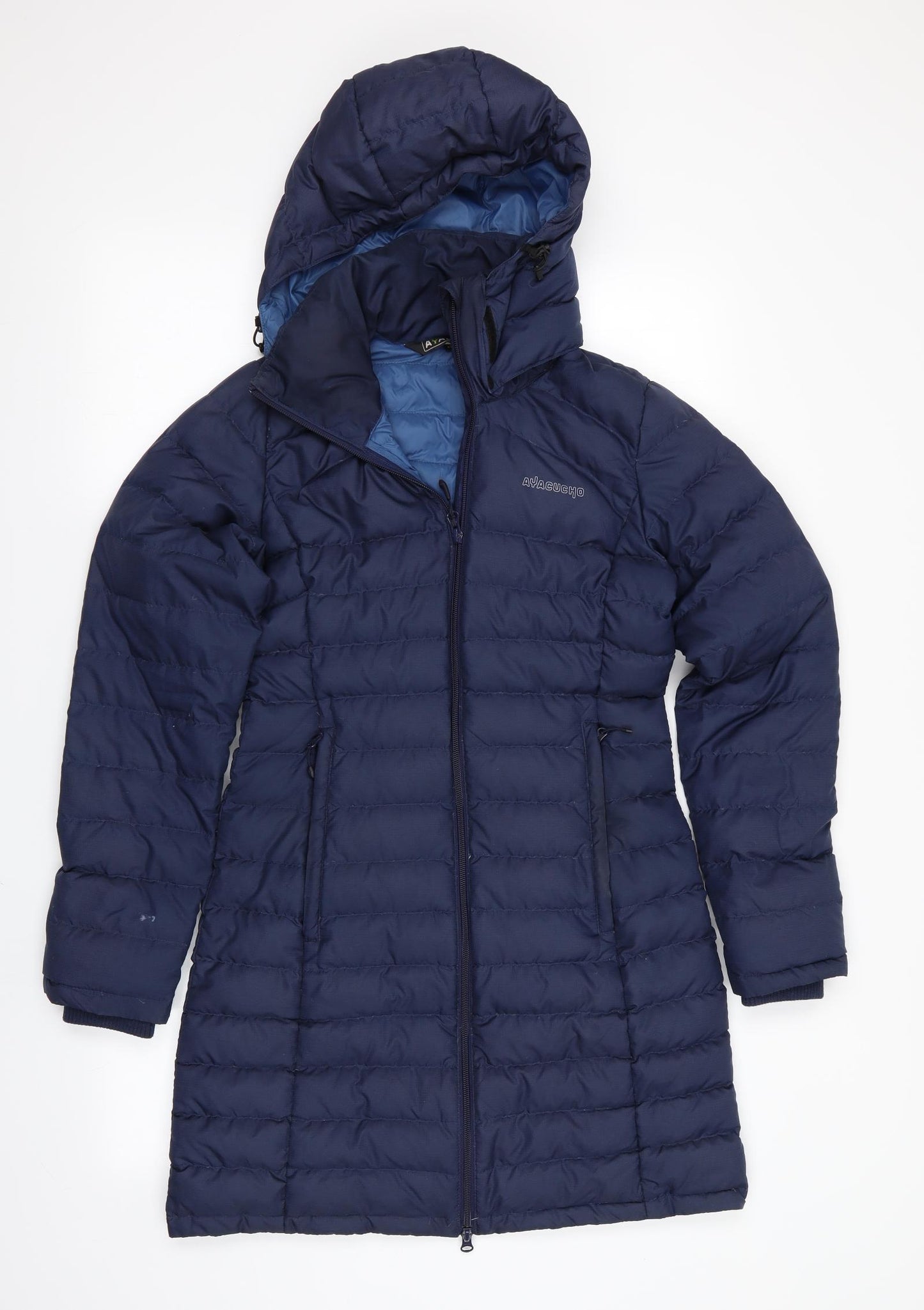 Ayacucho Womens Blue   Overcoat Jacket Size XS  - Longline Padded Coat