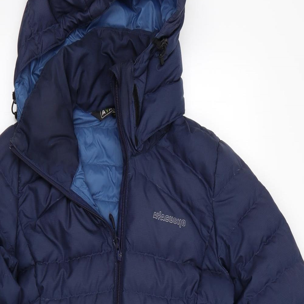 Ayacucho Womens Blue   Overcoat Jacket Size XS  - Longline Padded Coat