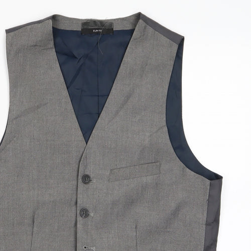 Cedar Wood State Mens Grey   Gilet Waistcoat Size S