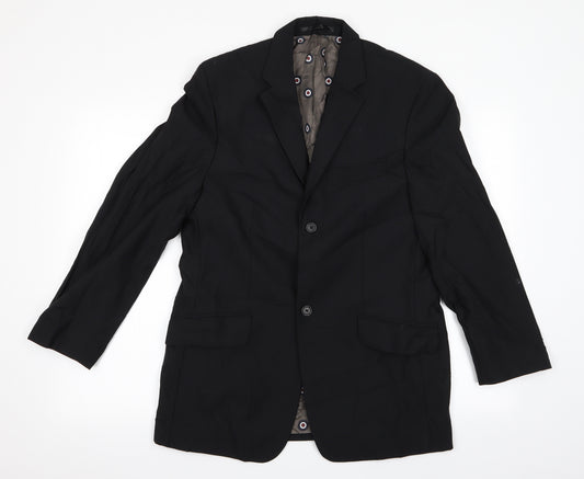 Front view of Ben Sherman Men's Black Suit jacket
