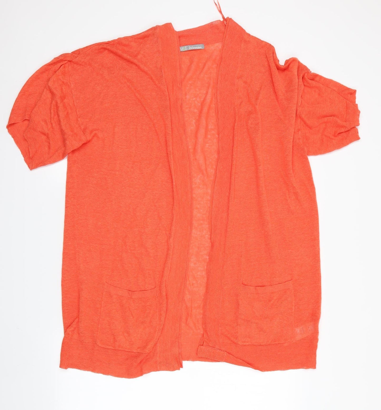 Marks and Spencer Womens Orange   Cardigan Jumper Size 22