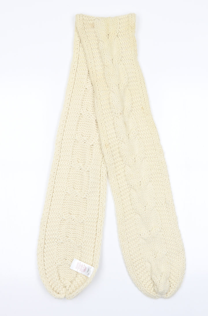 Peacocks Womens Ivory Scarf - Chunky knit