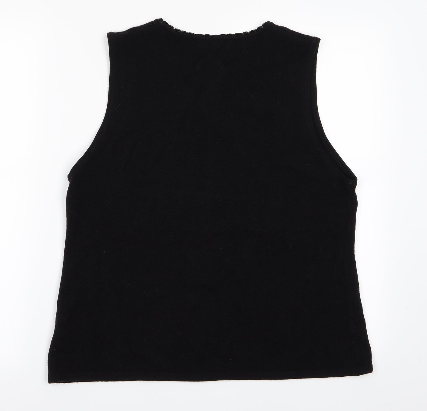 Florence and Fred Womens Black   Vest Jumper Size 18