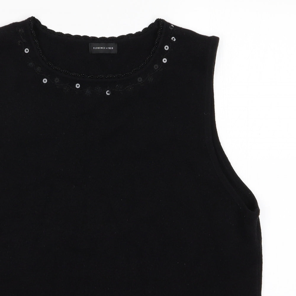 Florence and Fred Womens Black   Vest Jumper Size 18