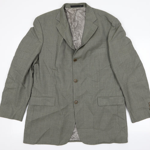 Marks and Spencer Mens Green Houndstooth  Jacket Blazer Size M
