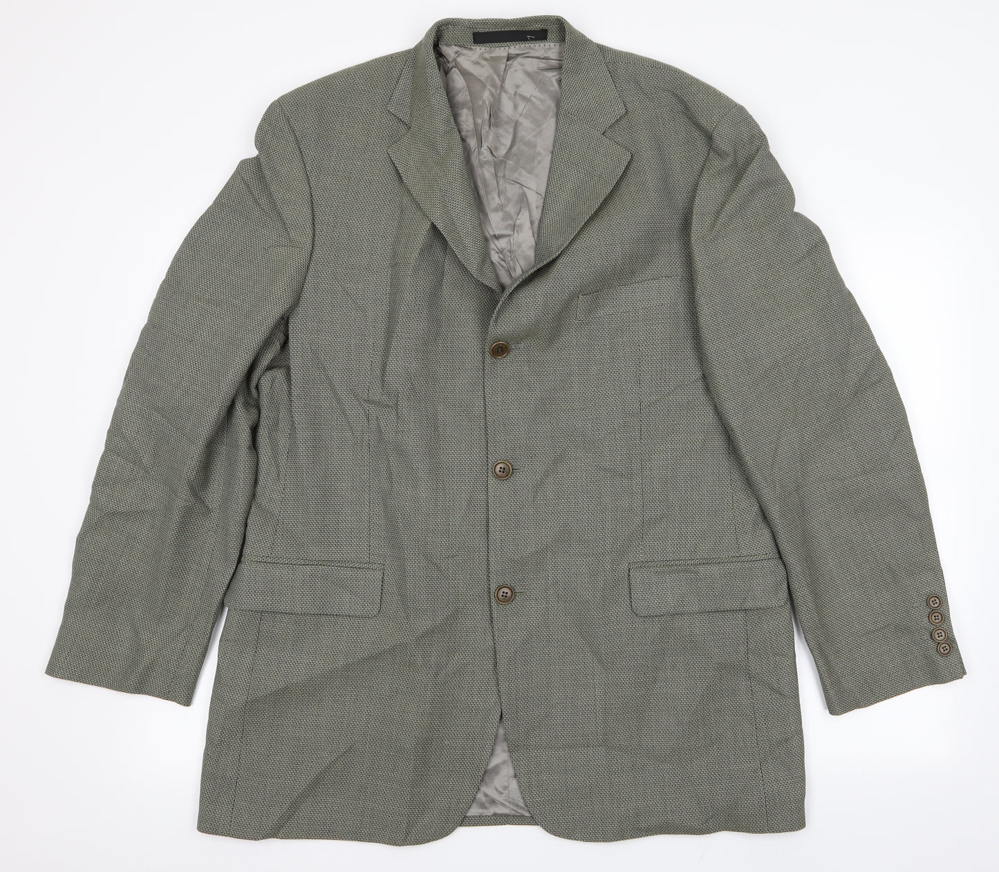 Marks and Spencer Mens Green Houndstooth  Jacket Blazer Size M