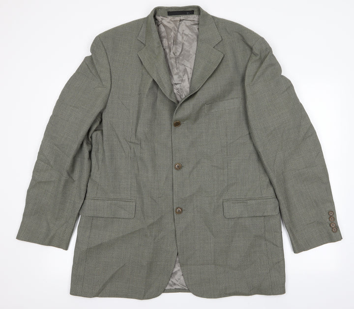 Marks and Spencer Mens Green Houndstooth Jacket Blazer Size M