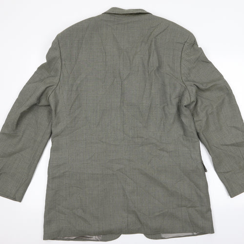 Marks and Spencer Mens Green Houndstooth  Jacket Blazer Size M