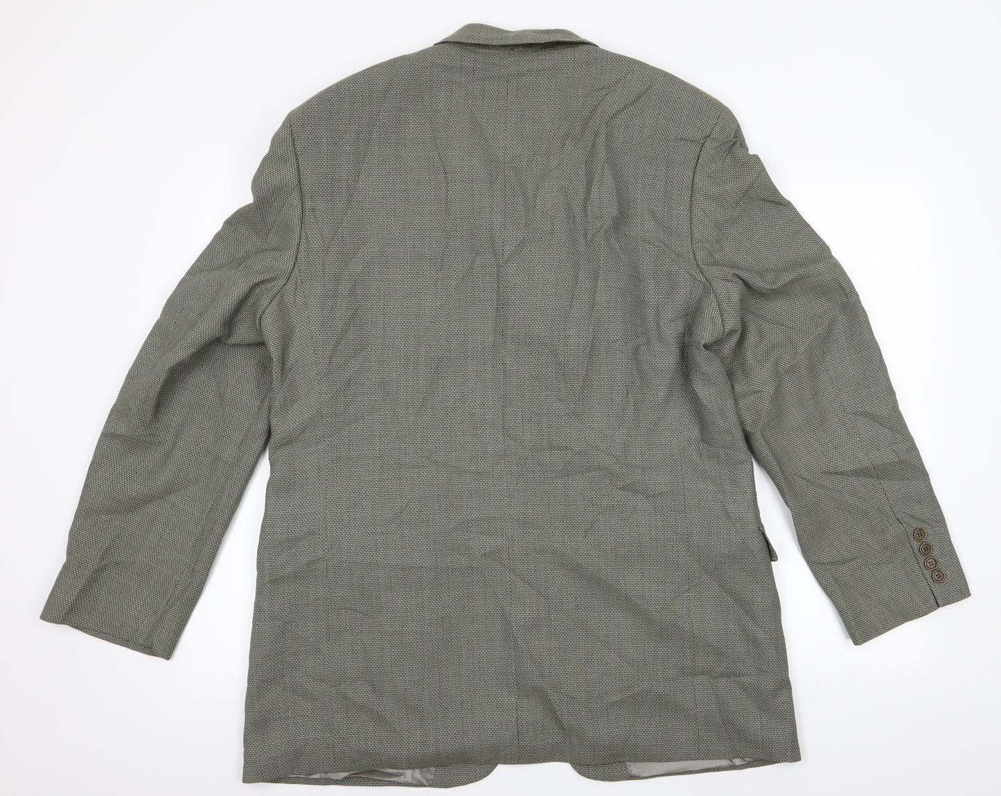 Marks and Spencer Mens Green Houndstooth  Jacket Blazer Size M