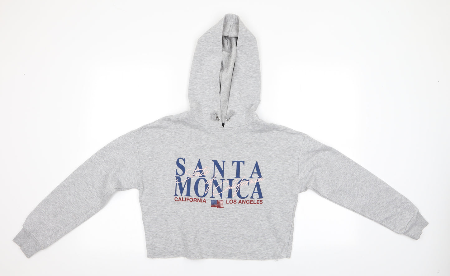 New Look Girls Grey   Pullover Hoodie Size 12-13 Years  - Santa Monica