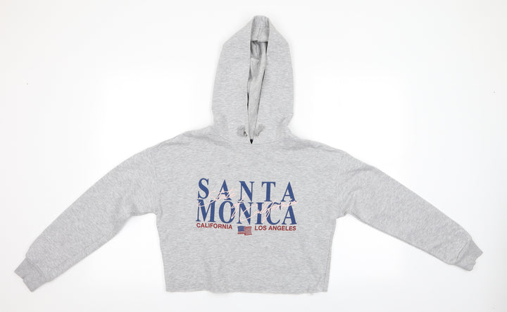 New Look Girls Grey   Pullover Hoodie Size 12-13 Years  - Santa Monica