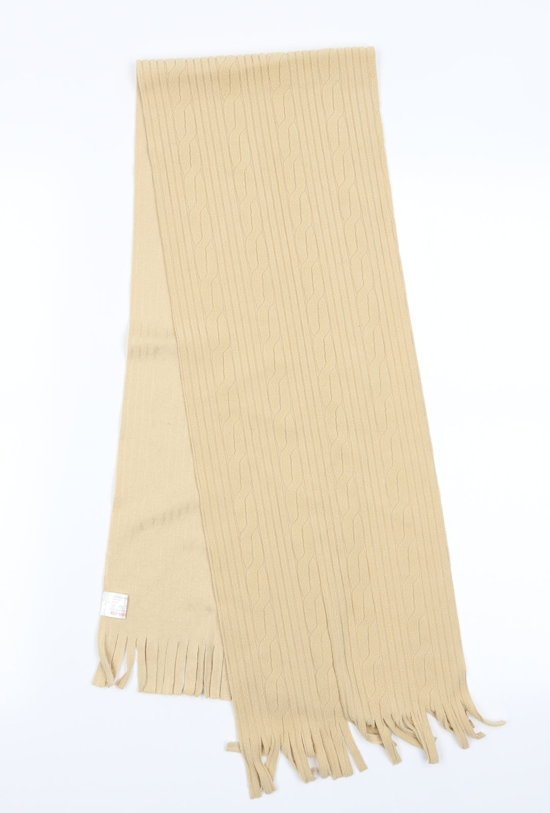 Preworn Womens Beige Geometric   Scarf
