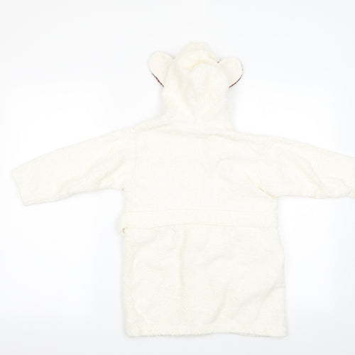 IRS Needs Boys Ivory Animal Print   Gown Size 2-3 Years  - Dog on pocket and ears on hood