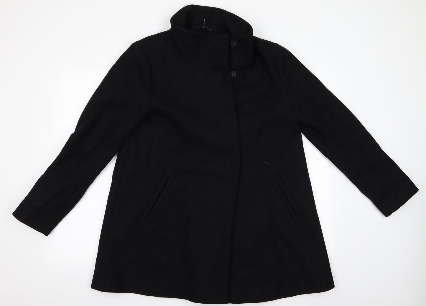 Hallhuber Womens Black   Overcoat Coat Size 14