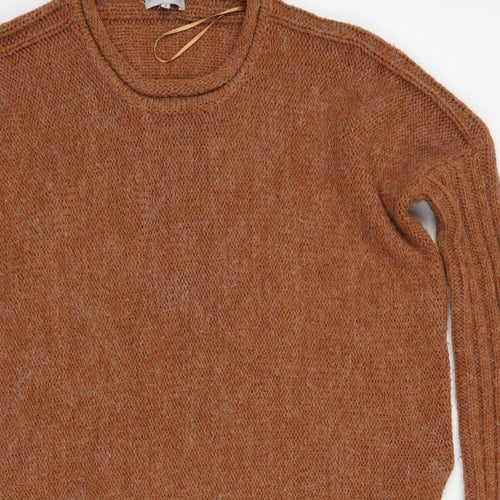 Stitch & Pieces Womens Brown   Pullover Jumper Size 8  - Longline Split Sides Jumper