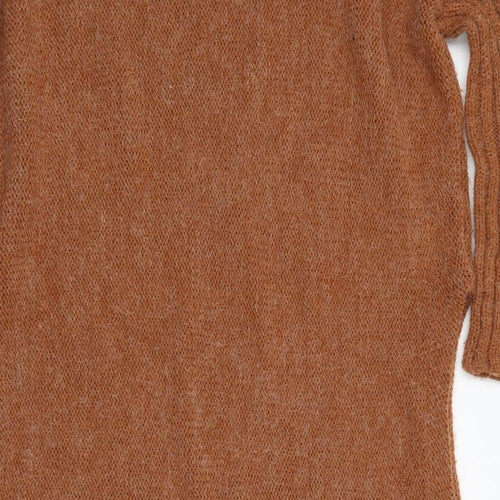 Stitch & Pieces Womens Brown   Pullover Jumper Size 8  - Longline Split Sides Jumper