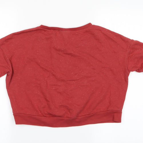 Topshop Womens Brown   Pullover Sweatshirt Size 8  - Cropped