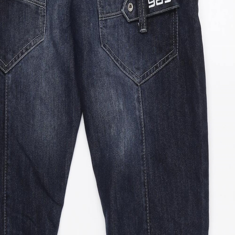 Ze Enzo Mens Blue   Straight Jeans Size 32 L30 in