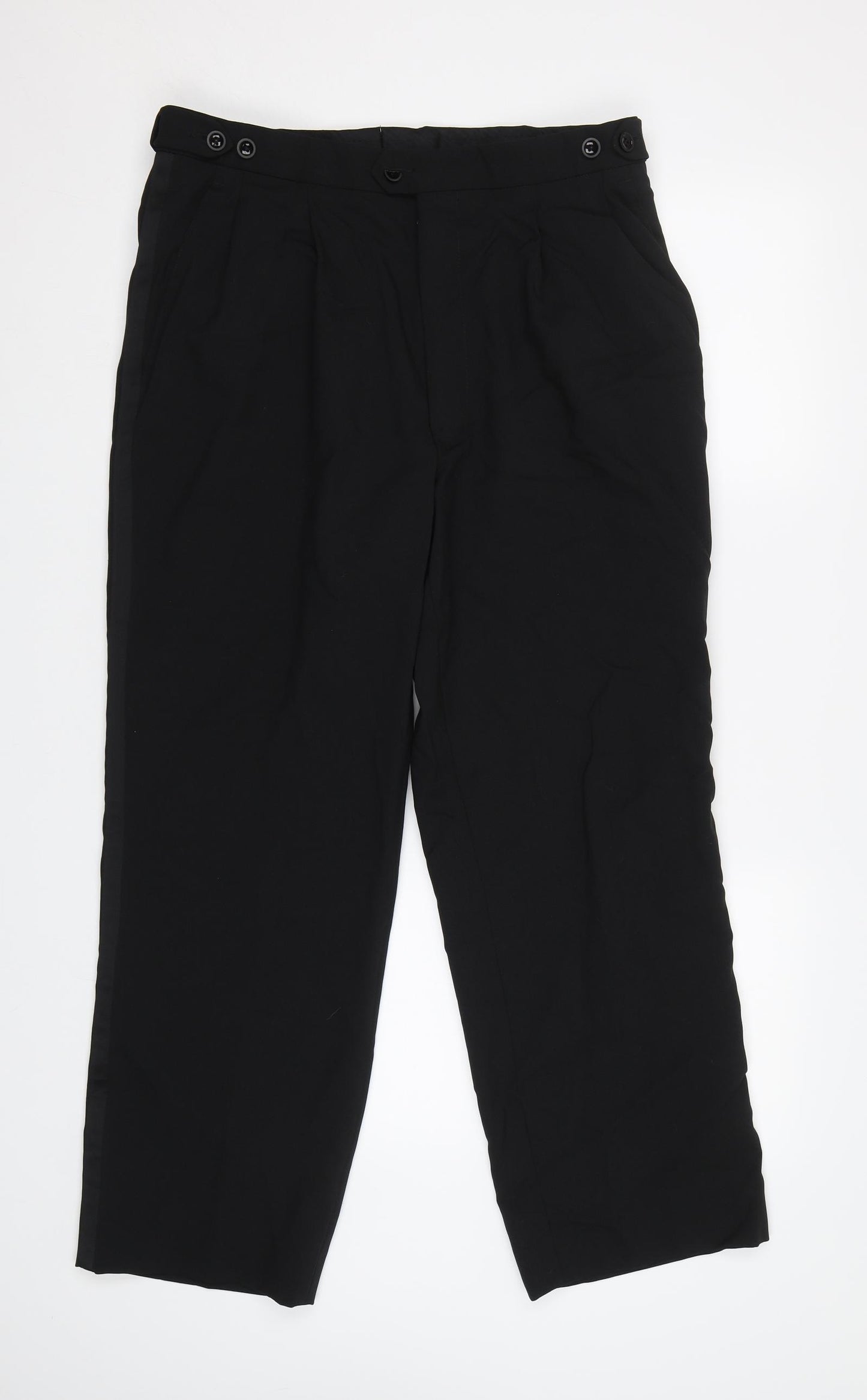 1860 Mens Black   Dress Pants Trousers Size 34 L29 in