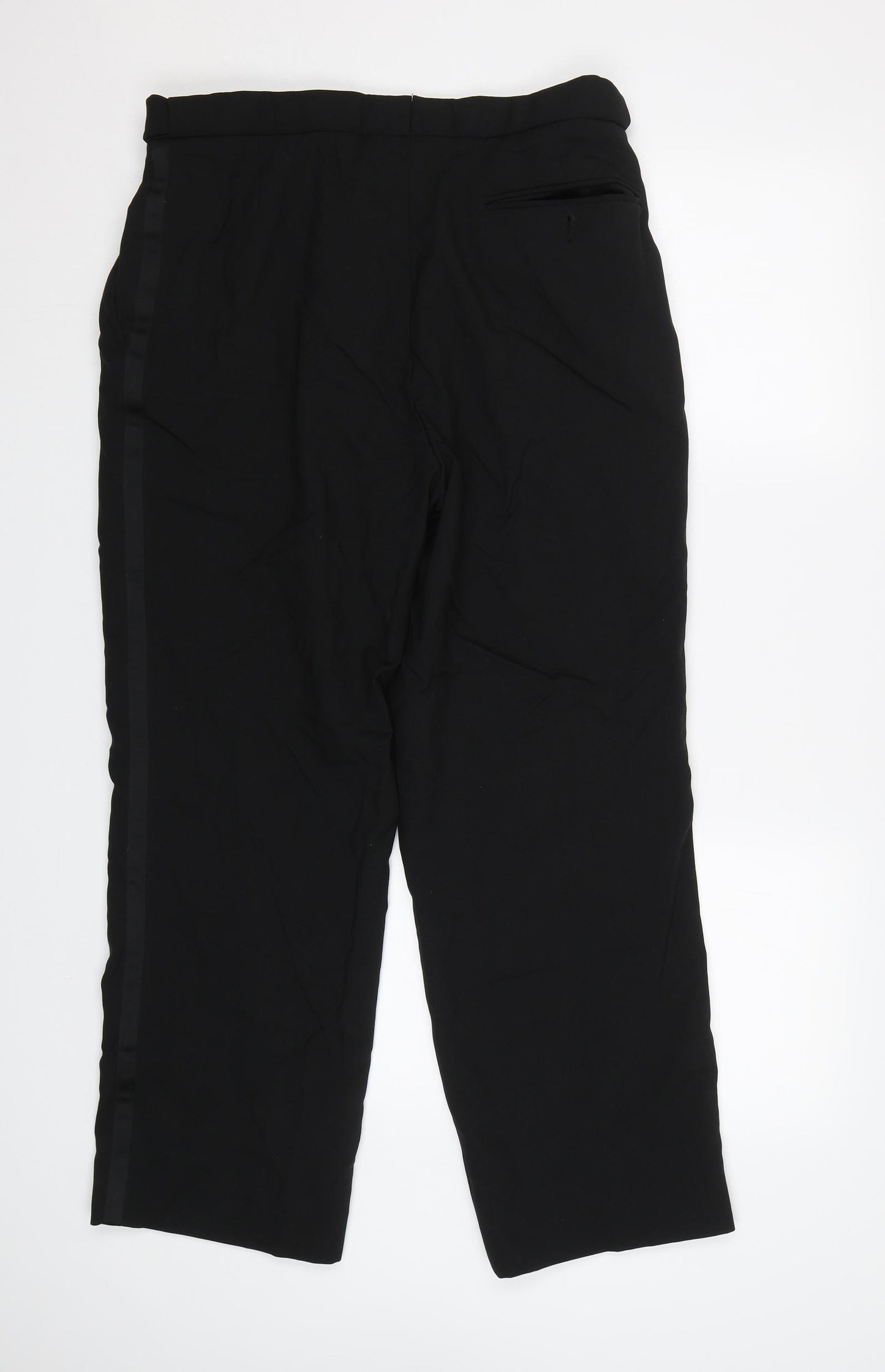 1860 Mens Black   Dress Pants Trousers Size 34 L29 in
