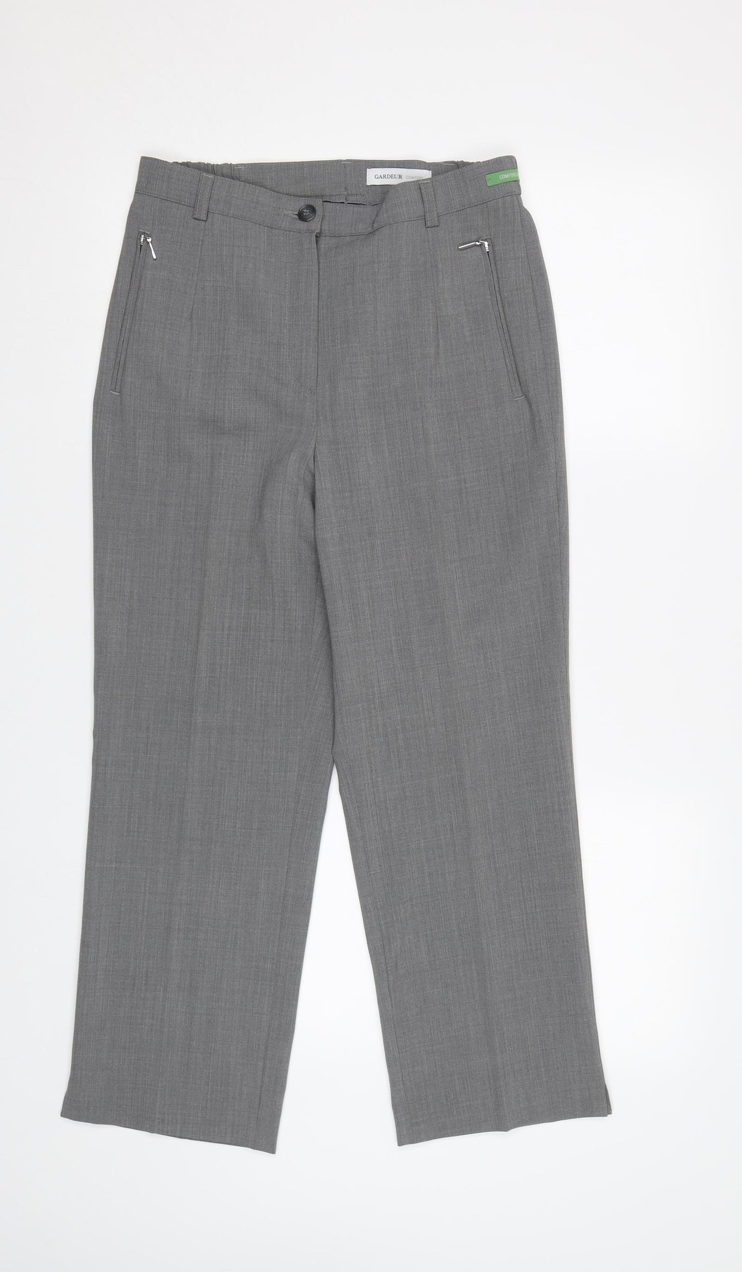 GARDEUR Womens Grey   Trousers  Size 10 L25 in - Elastic Waist Band