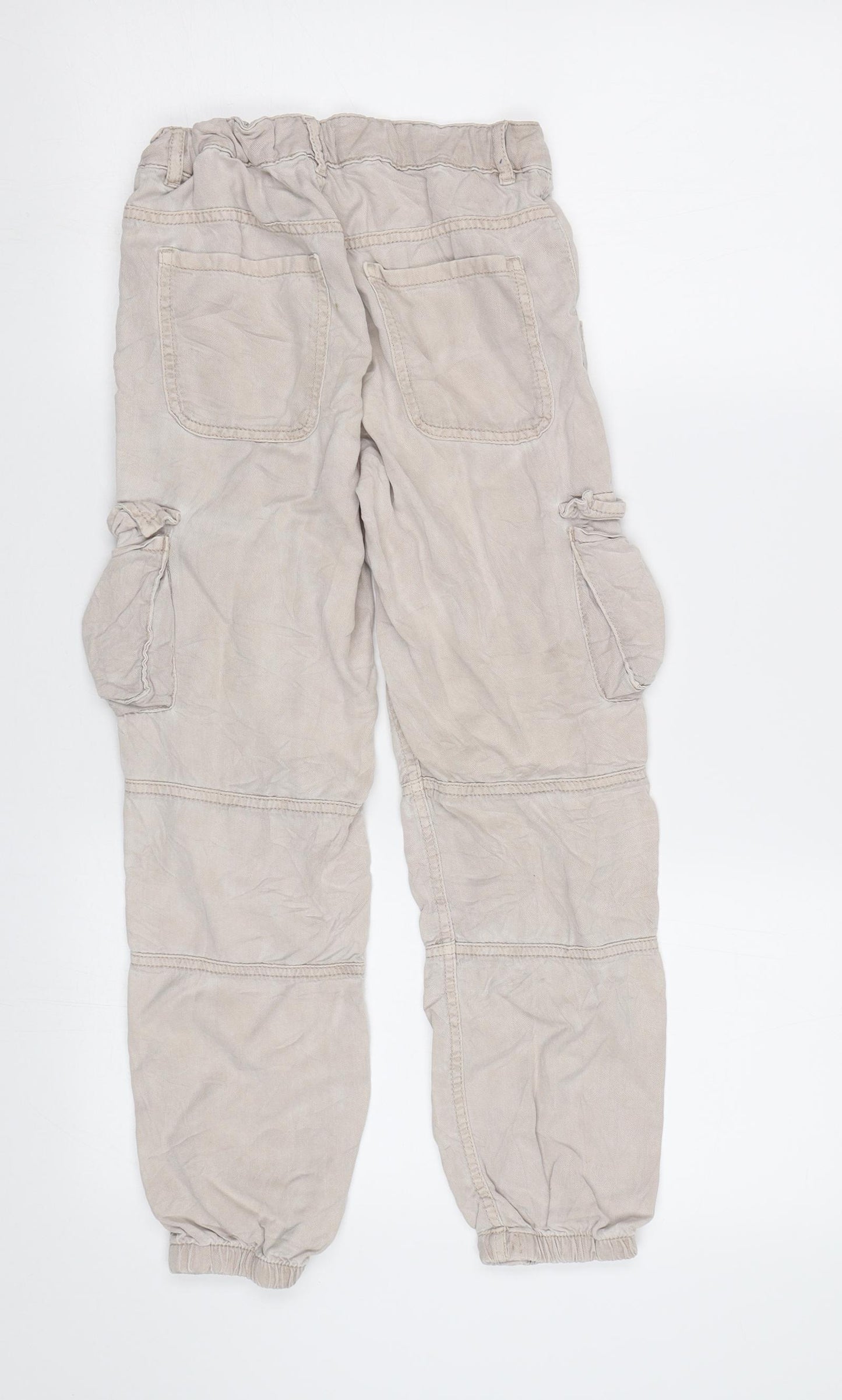 M&S Girls Beige   Cargo Trousers Size 10-11 Years