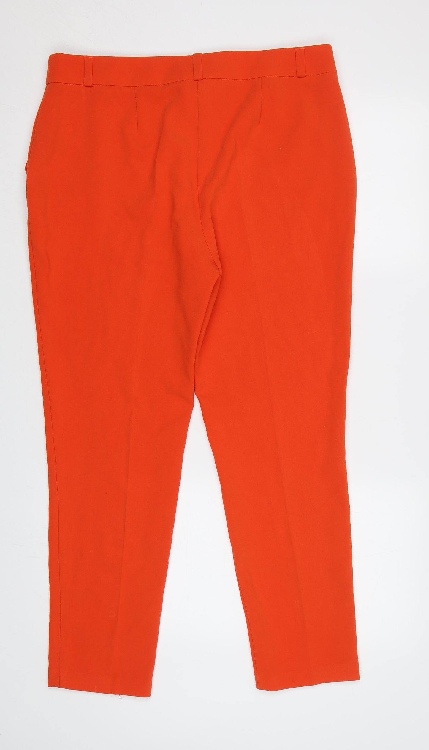 M&S Womens Red   Dress Pants Trousers Size 14 L28 in