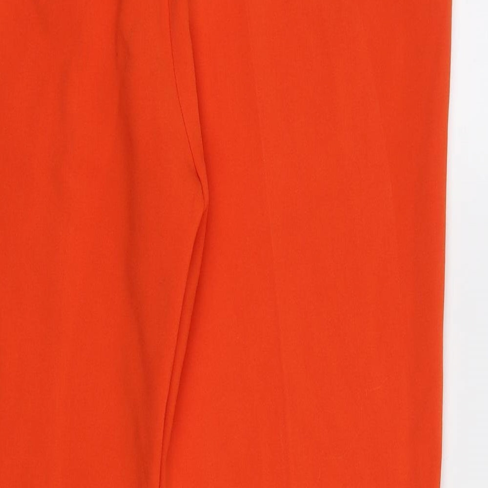 M&S Womens Red   Dress Pants Trousers Size 14 L28 in