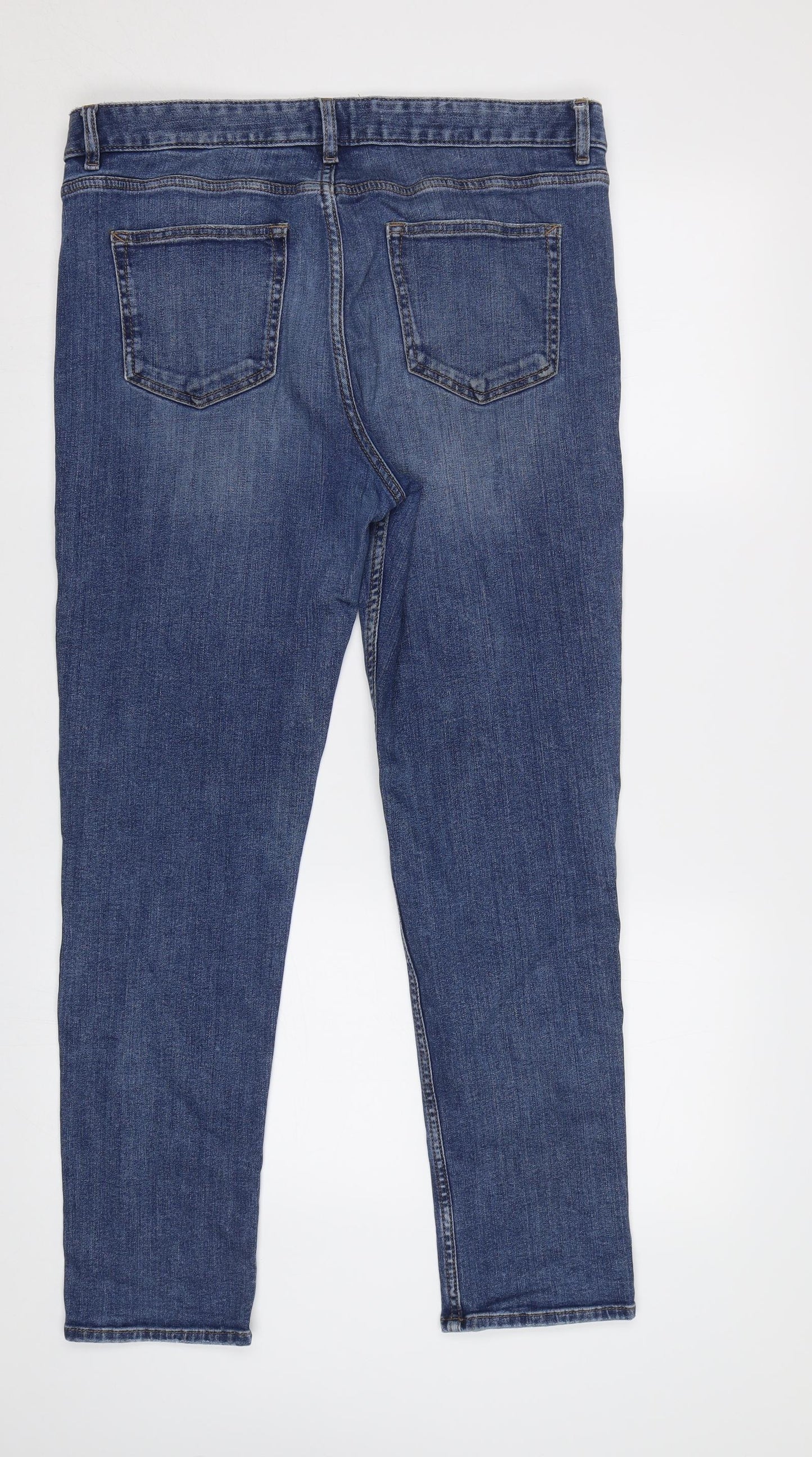 M&S Womens Blue   Skinny Jeans Size 12 L30 in