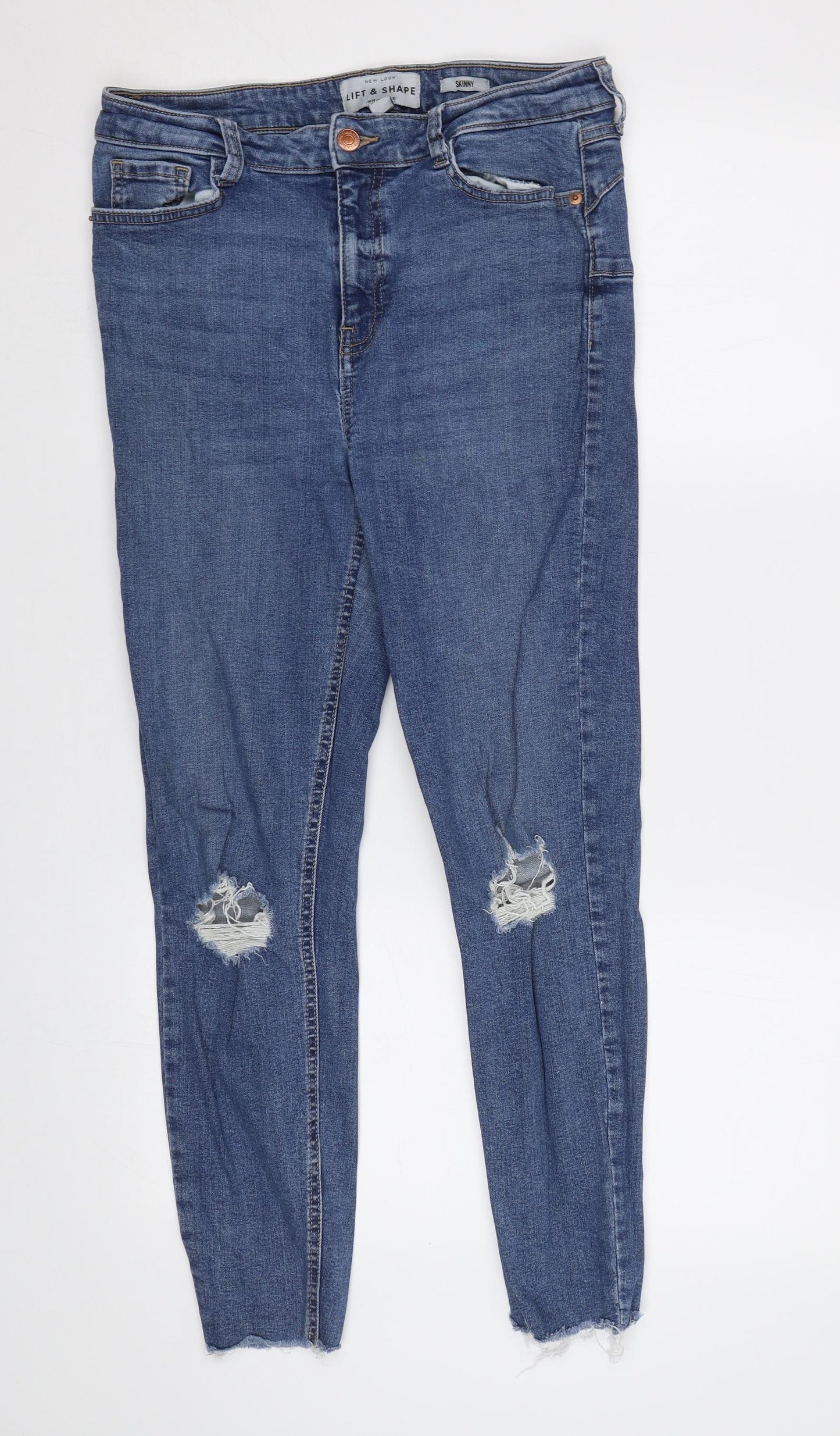 New Look Womens Blue   Skinny Jeans Size 14 L27 in