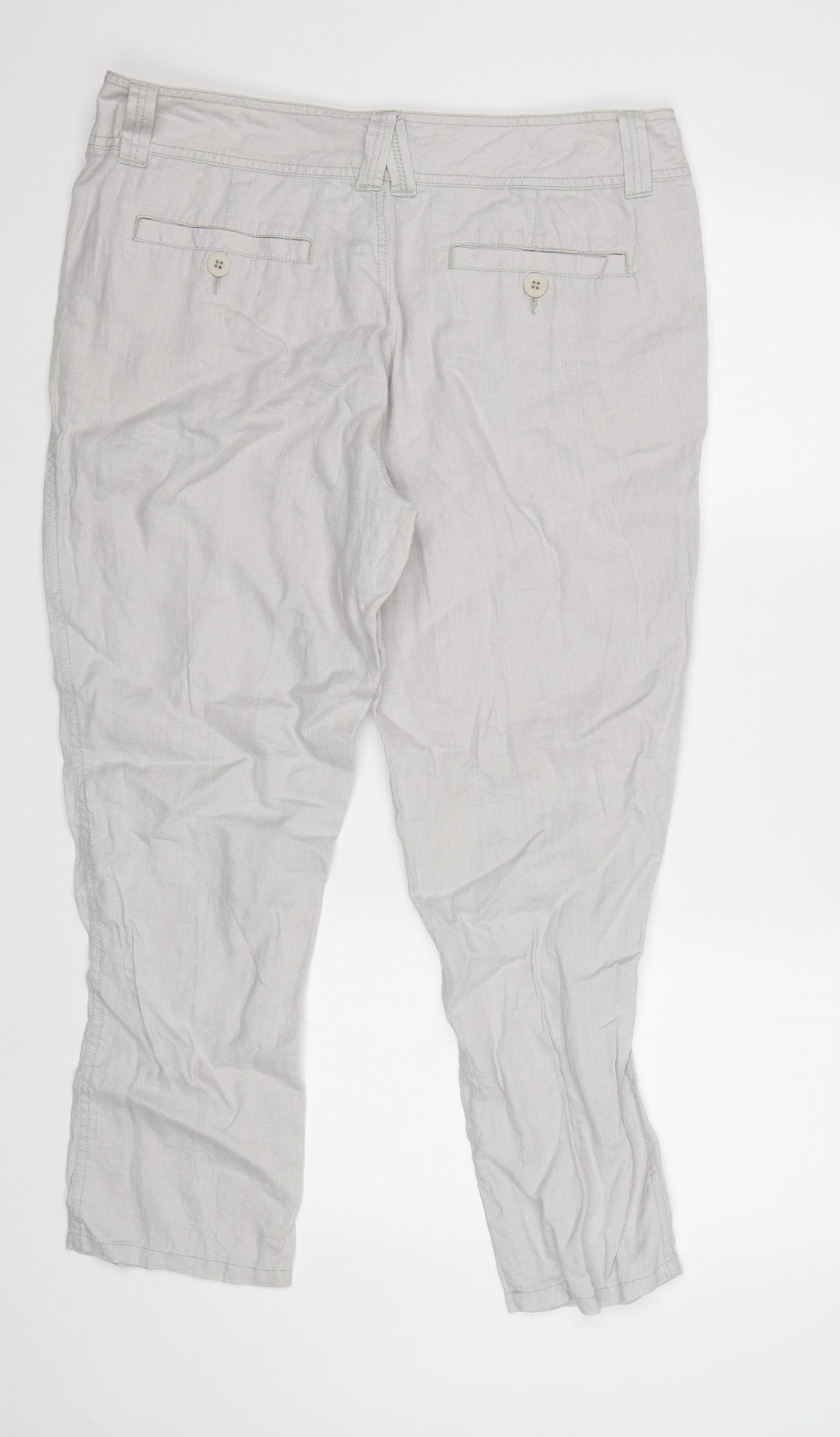 M&S Womens Grey   Trousers  Size 16 L28 in