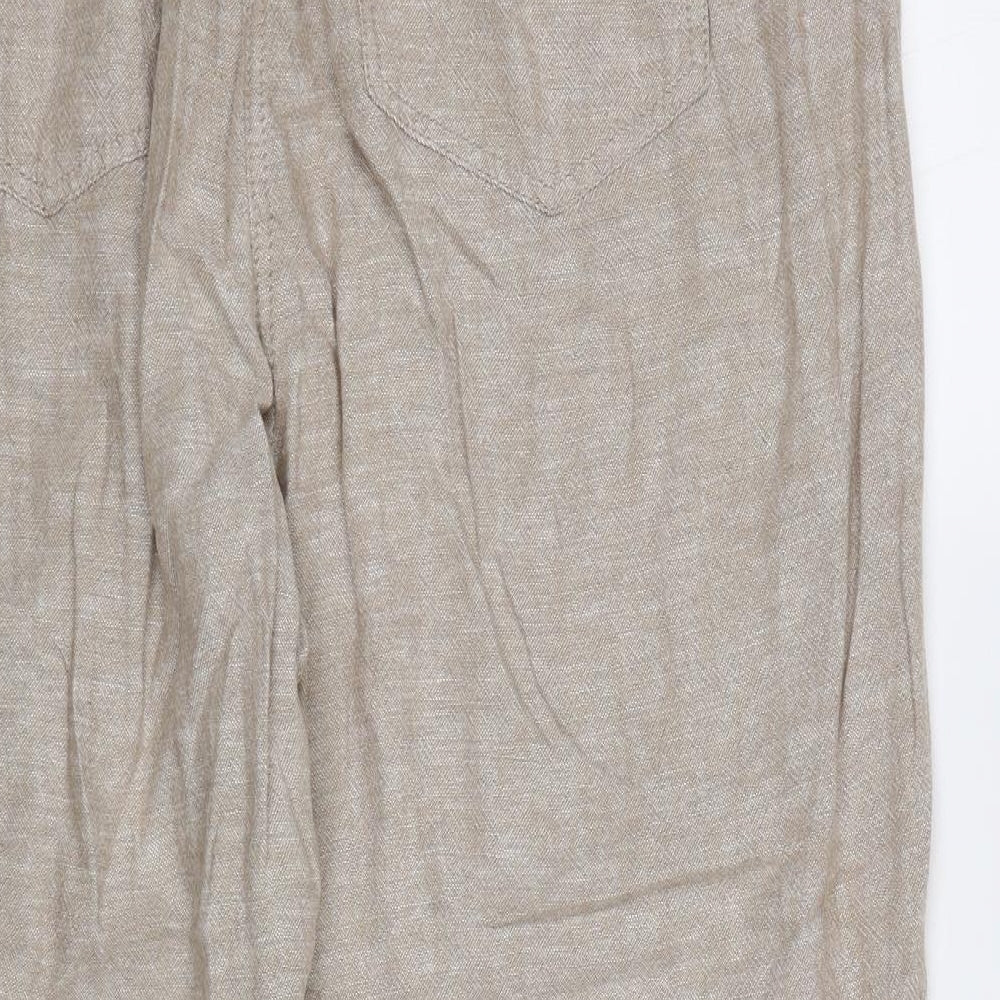 Love Yours Womens Beige   Trousers  Size 20 L27 in - Elastic Waist Band