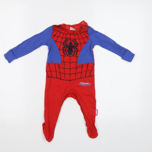 Marvel Baby Red   Babygrow One-Piece Size 3-6 Months  - Spider Man